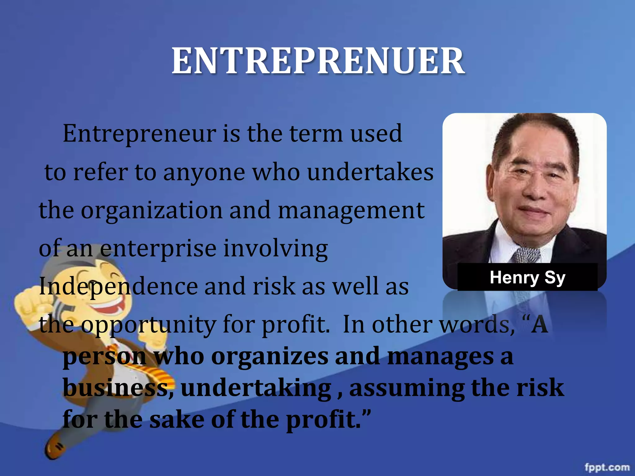 Two Characteristics Of Entrepreneurship Characteristics of an entrepreneur | PPT