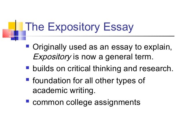 characteristics of an expository essay characteristics of an expository essay