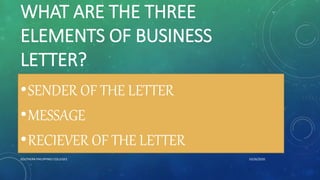 Characteristics of business letter technical writing [autosaved] | PPTX