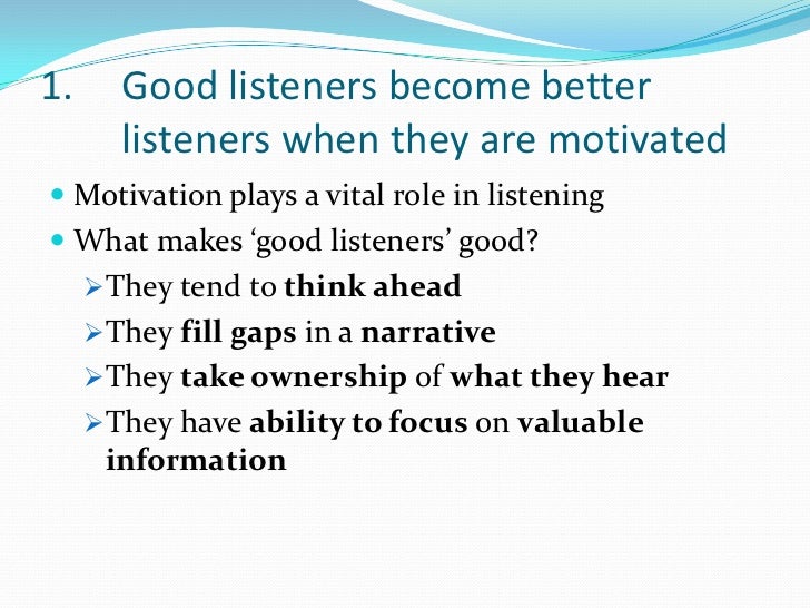 what qualities make someone a good listener essay