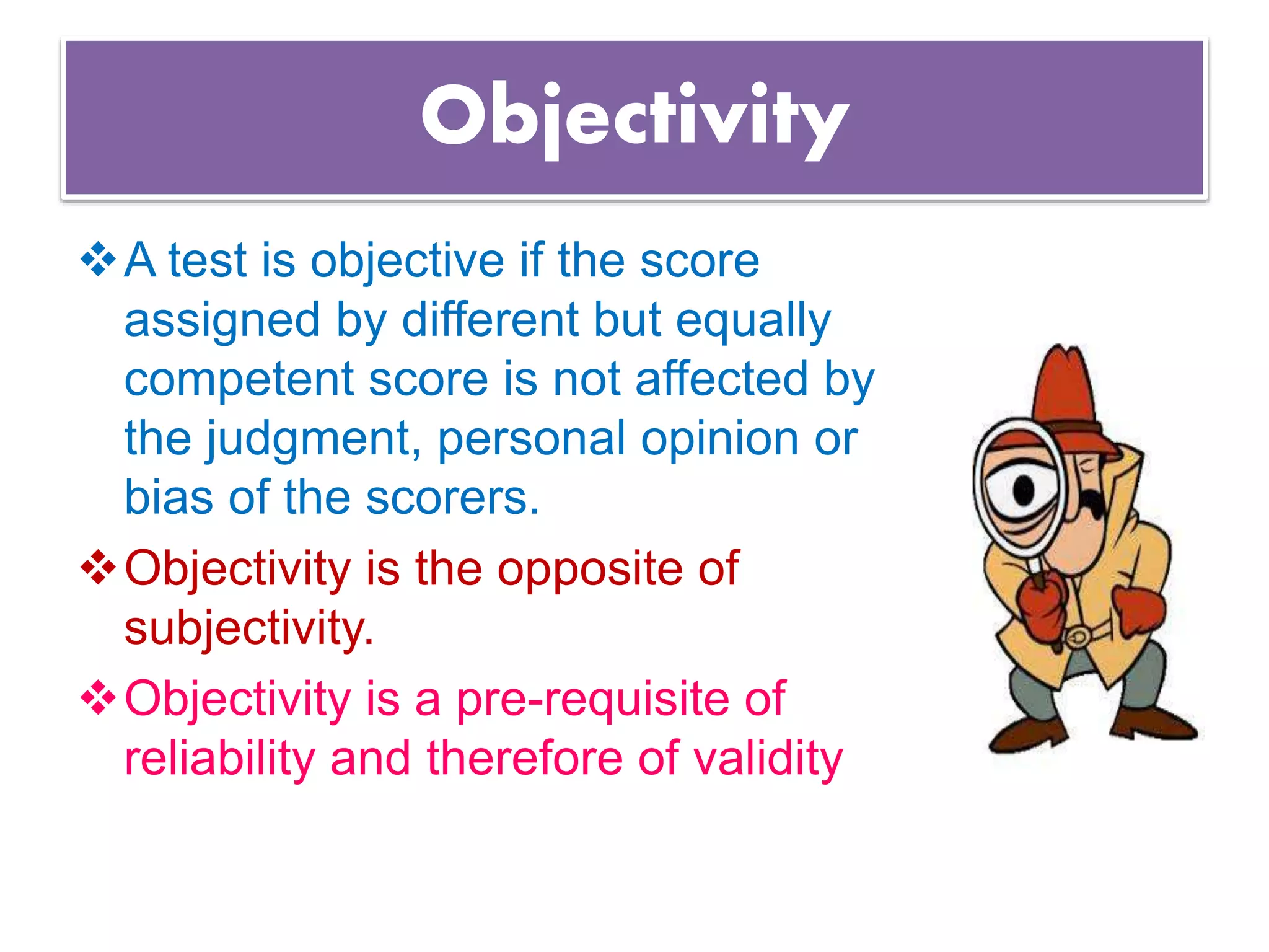 Characteristics of Good Evaluation Instrument | PPTX