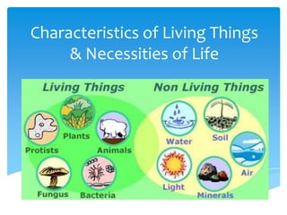 Characteristics of Living Things
& Necessities of Life
 