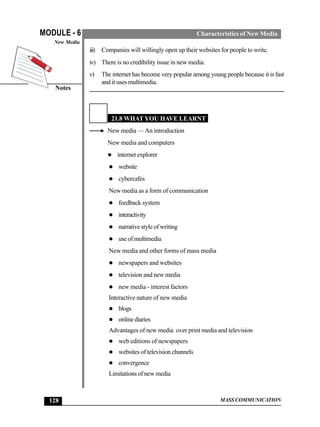 Characteristics of new media | PDF