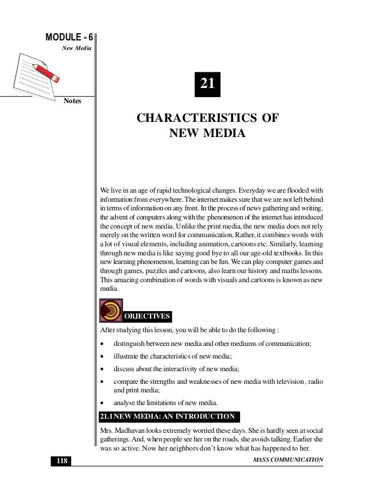 Characteristics of new media