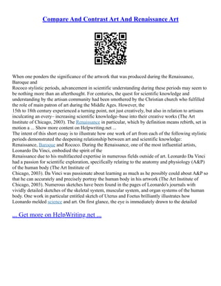 Characteristics Of Renaissance Art | PDF