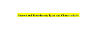 Brief description of sensors and transducers | PPTX