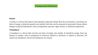 Brief description of sensors and transducers | PPTX