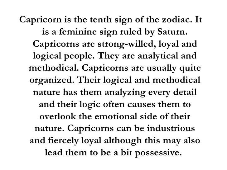Characteristics Of Star Signs
