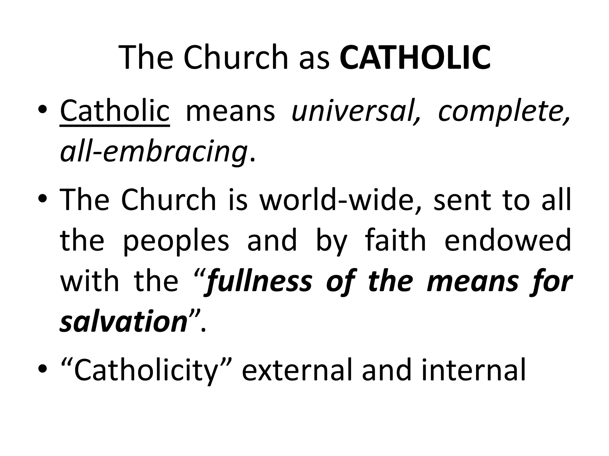Characteristics of the Church | PPTX
