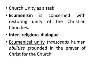 Characteristics of the Church