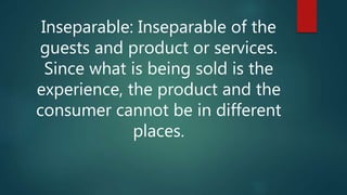 Characteristics of the tourism industry | PPTX