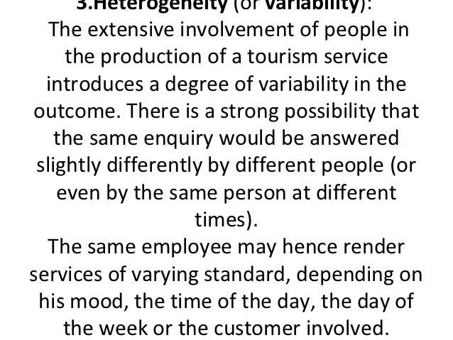 Characteristics Of Tourism