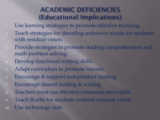 Characteristics of visually impaired Children | PDF