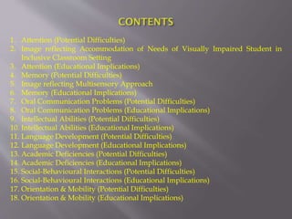 Characteristics of visually impaired Children | PDF