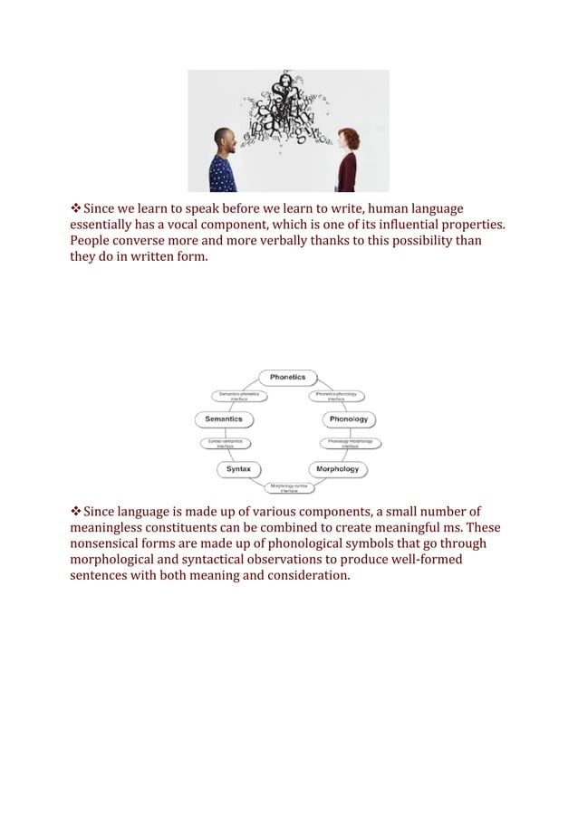 Language and Characteristics of Human Language | PDF