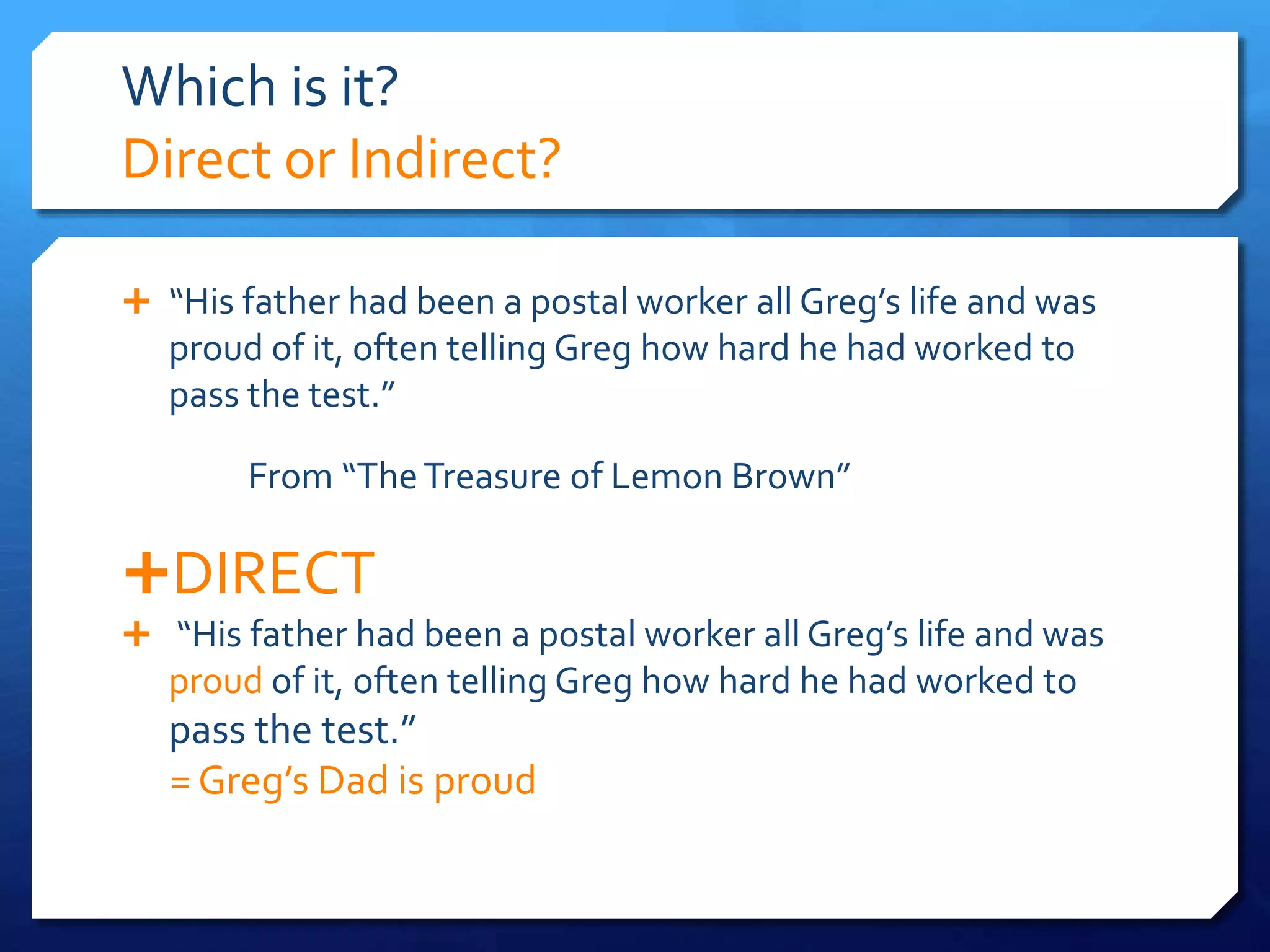 Characterization Presentation | PPTX
