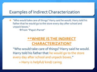 Characterization Presentation | PPTX