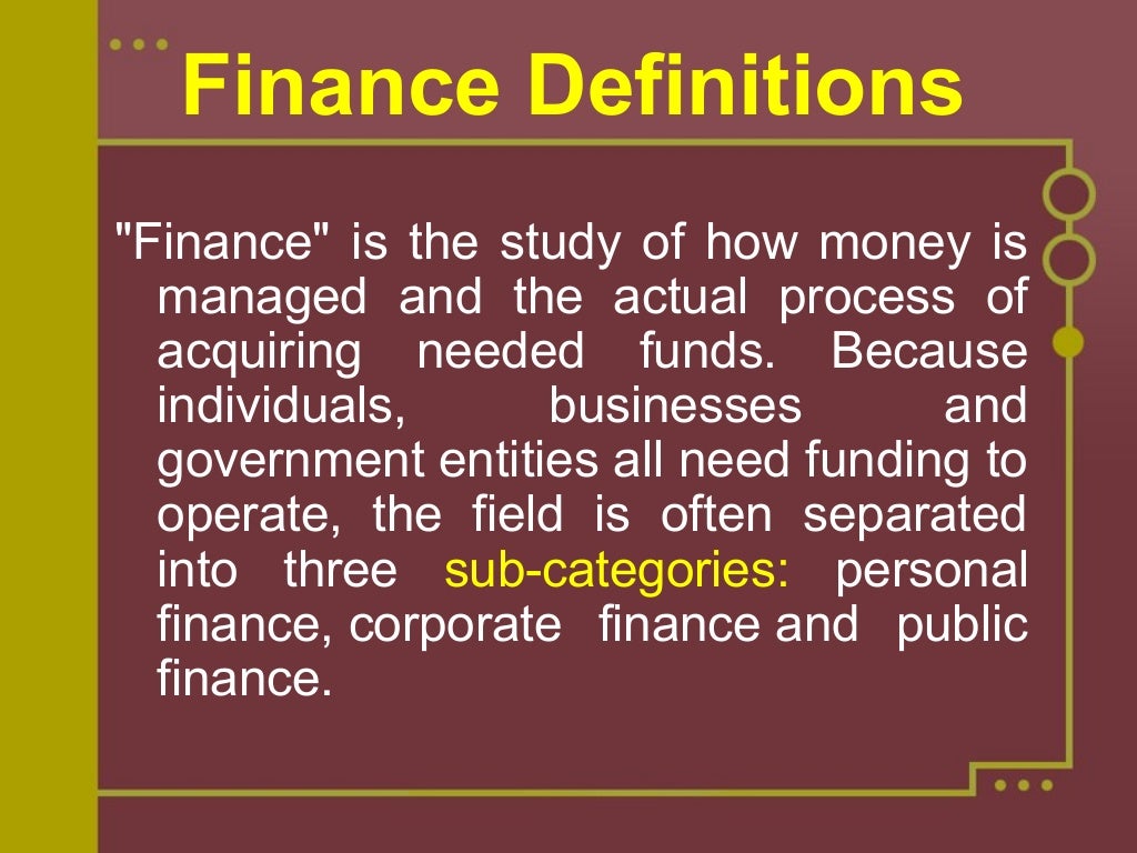 Direct and Indirect Financing