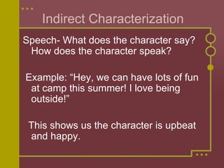 Characterization Direct And Indirect