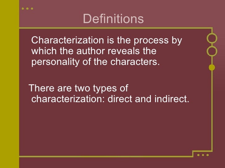 characterization direct and indirect what is direct characterization