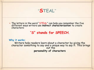 Characterization Steal Method