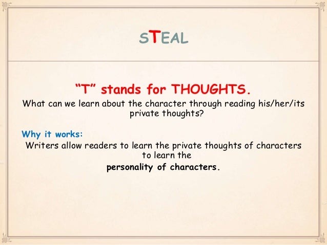 What Does S T E A L Mean In Ela