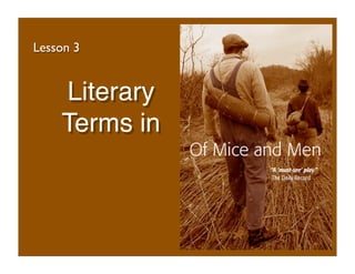 Lesson 3


    Literary
    Terms in