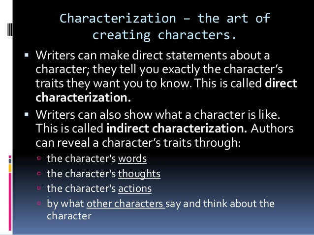 what is direct characterization