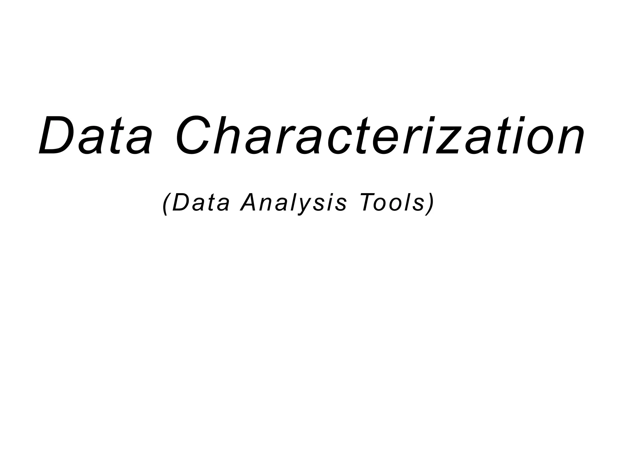 Characterization, SWOT Analysis.pptx