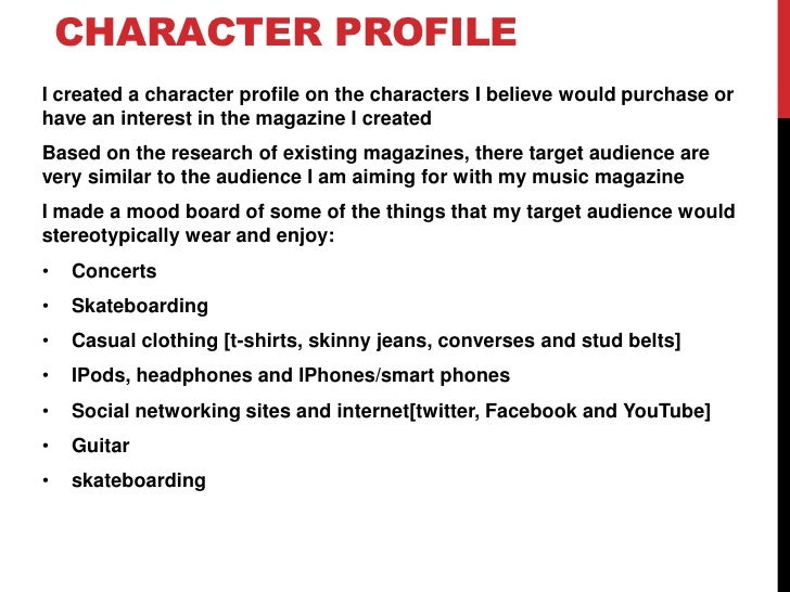 Character profile