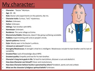 Character profiles