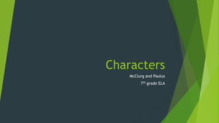 Characters | PPT