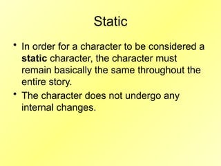 PowerPoint about Different Types of Characters | PPTX