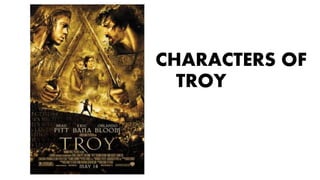 CHARACTERS OF
TROY
 