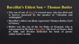 Character Study: Absalom and Achitophel: John Dryden