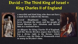 Character Study: Absalom and Achitophel: John Dryden