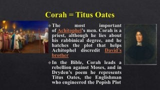 Character Study: Absalom and Achitophel: John Dryden