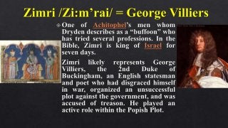 Character Study: Absalom and Achitophel: John Dryden