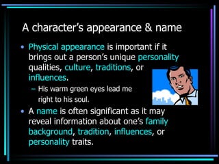 Character Appearance Example Character.Sketch | PPT