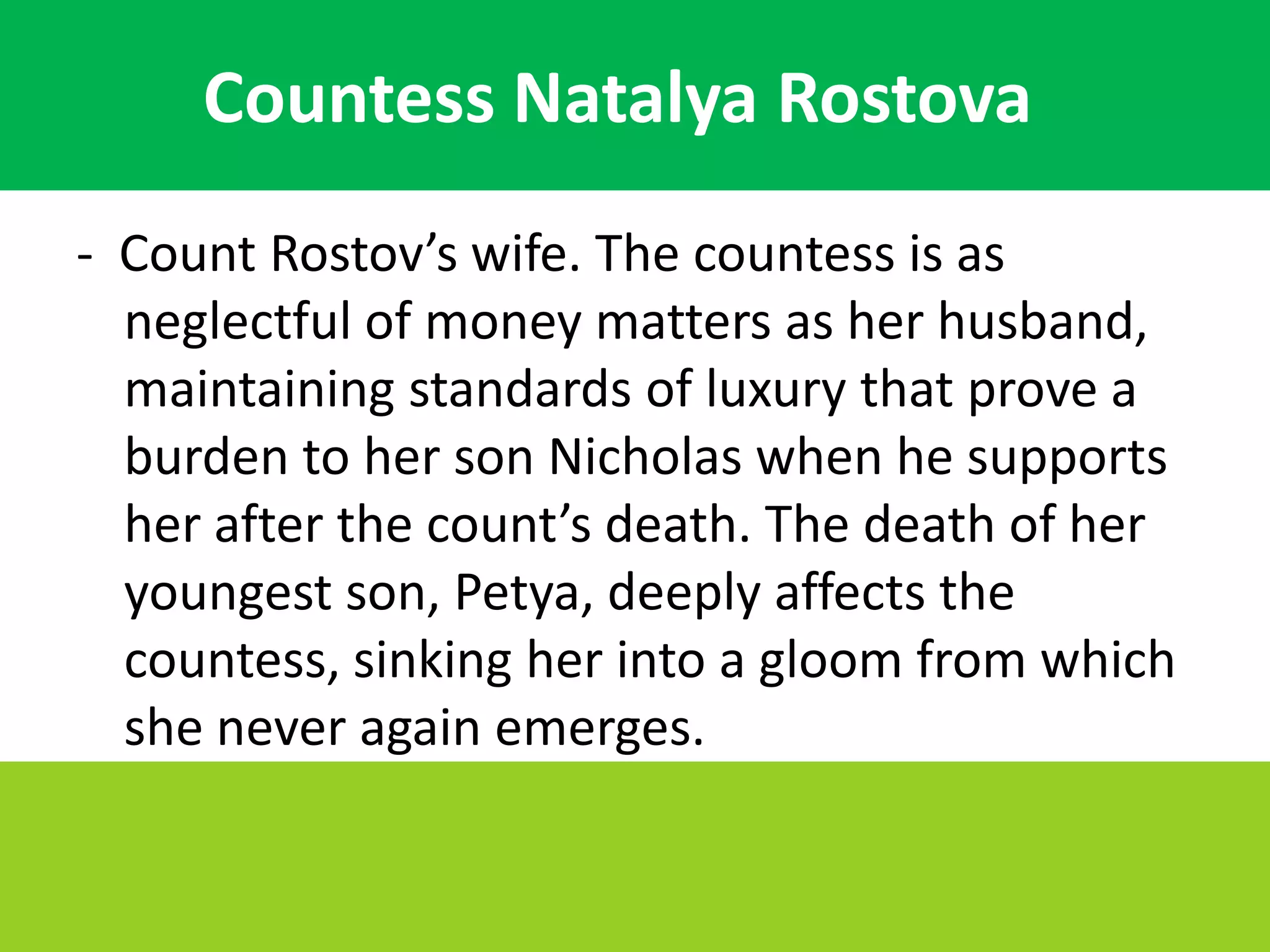 Characters of war and peace | PPTX