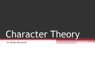 Character Theory
A2 Media Research
 