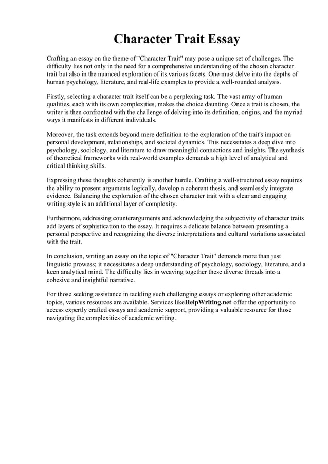 Character Trait Essay pdfCharacter Trait Essay How To Write A literary-analysis-handouts-literary-analysis-essay-teaching
