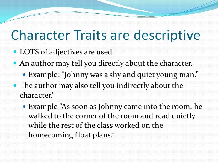 Character traits