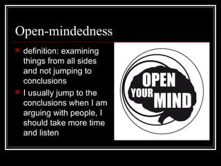 Opness Character traits | PPT