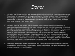 Donor Character Examples Narrative Theory | PPTX