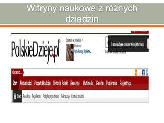 Charakterystyka internetowych witryn edukacyjnych i naukowych