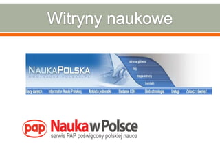 Charakterystyka internetowych witryn edukacyjnych i naukowych