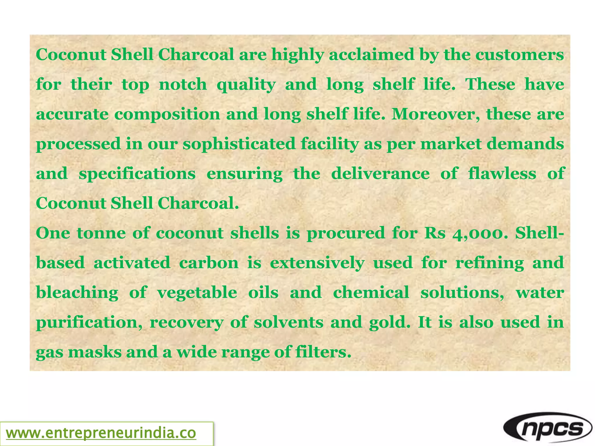 Charcoal from Coconut Shell - A Valuable Resource, Coconut Shell ...