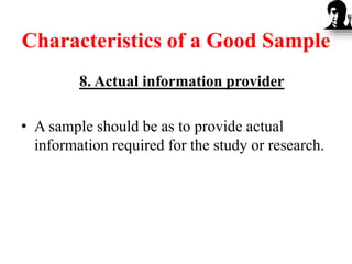 Characteristics of a Good Sample | PPTX