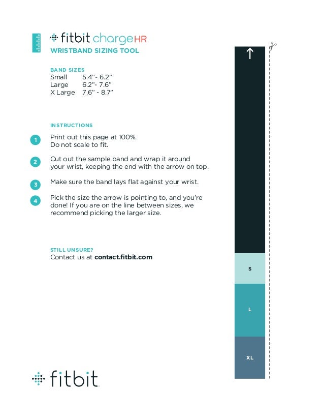 fitbit charge 2 band size chart